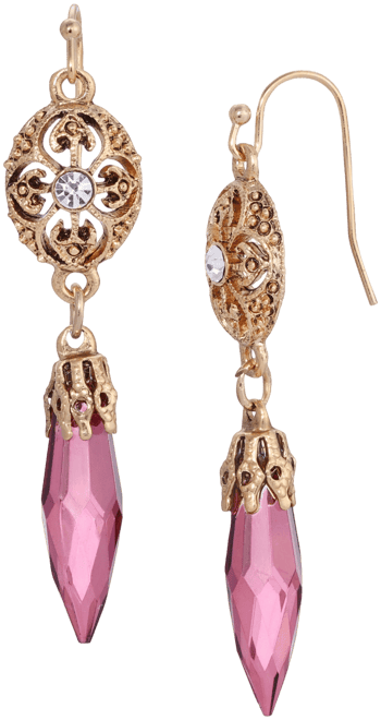 Crystal Acrylic Icicle Drop Earrings