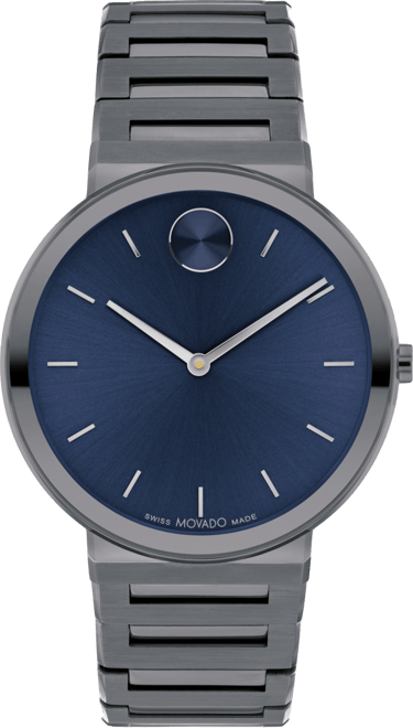 Movado Men's Bold Horizon Swiss Quartz Ionic Plated Gray Steel