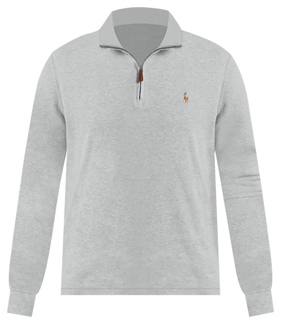 Men's Estate-Rib Cotton Quarter-Zip Pullover