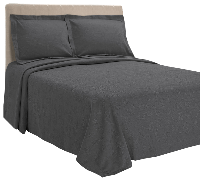 100% Cotton Paisley Matelasse All-Season 3-Piece Coverlet Set, Queen