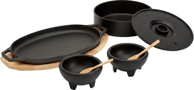 Latin Cast Iron 8 Piece Fajita Set