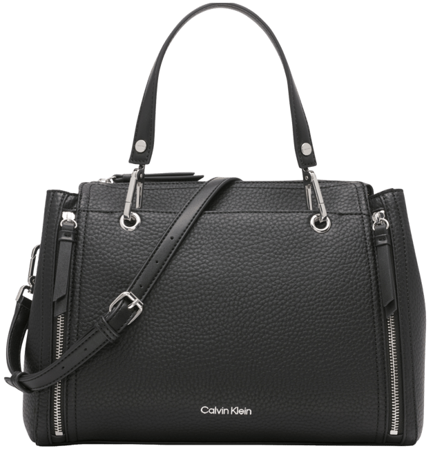 Calvin Klein Garnet Triple Compartment Top Zipper Satchel - Macy's