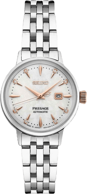 Women's Automatic Presage Diamond Stainless Steel Bracelet Watch 30mm