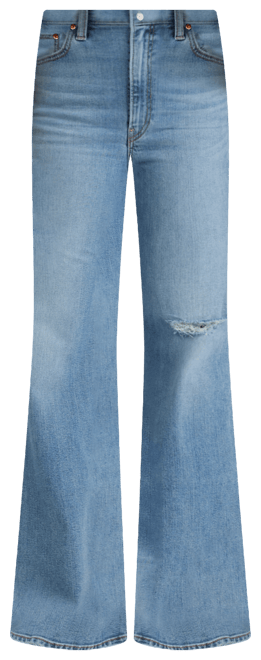 Levi's Ribcage flare jeans in light wash blue