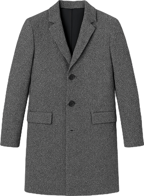 Hugo by  Men's Slim-Fit Migor Charcoal Overcoat