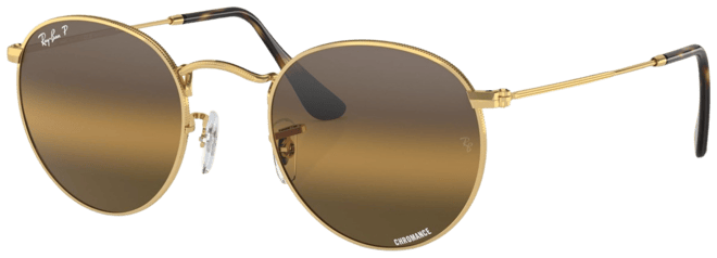 Men's Round Metal Chromance Polarized Sunglasses, Mirror Gradient RB3447