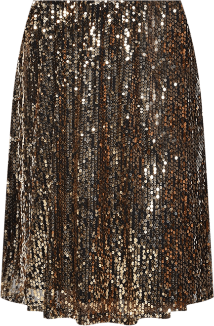 Plus Size Knee Length Sequined Skirt