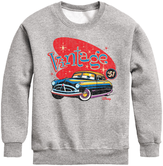 Disney / Pixar's Cars Boys 8-20 Vintage Doc Hudson Fleece Sweatshirt