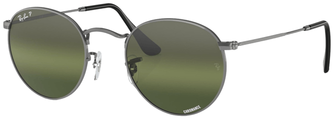 Men's Round Metal Chromance Polarized Sunglasses, Mirror Gradient RB3447