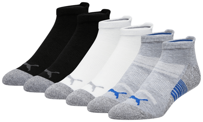 PUMA Men's Half-Terry Low Cut Socks (3 Pairs)