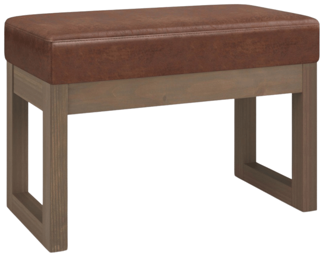 Milltown Contemporary Rectangle Footstool Ottoman Bench