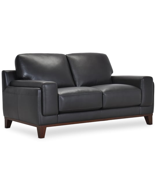 Jeddo 70" Leather Loveseat, Created for Macy's