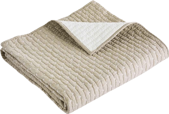Cross Stitch Reversible Quilted Throw, 50" x 60"