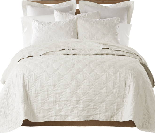 Washed Linen Relaxed Textured Quilt, Full/Queen