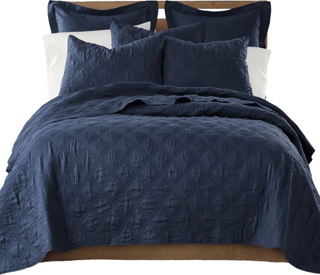 Washed Linen Relaxed Textured Quilt, Twin/Twin Xl