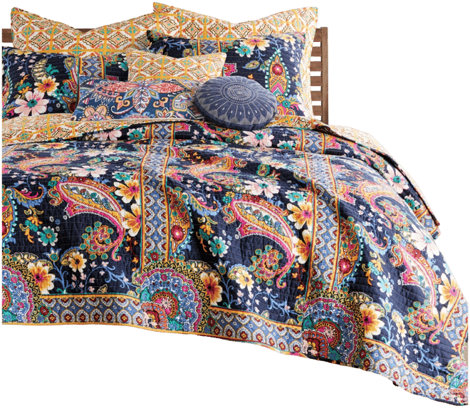 Bertelli Paisley Reversible 3-Pc. Quilt Set, Full/Queen