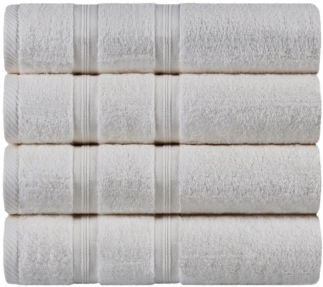 Smart Dry Zero Twist Cotton 4-Piece Bath Towel Set