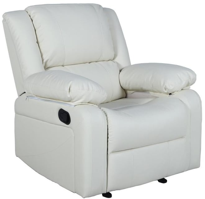 Recliner With Bustle Back And Padded Arms