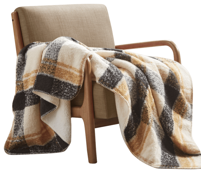 Bloomington Faux Mohair to Sherpa Throw, 50" x 60"