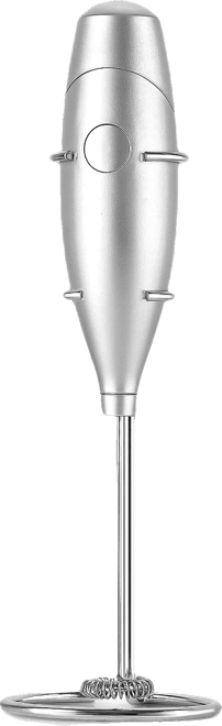 Milk Boss Portable Milk Coffee Frother Handheld Whisk Mixer with 16-Piece Stencils