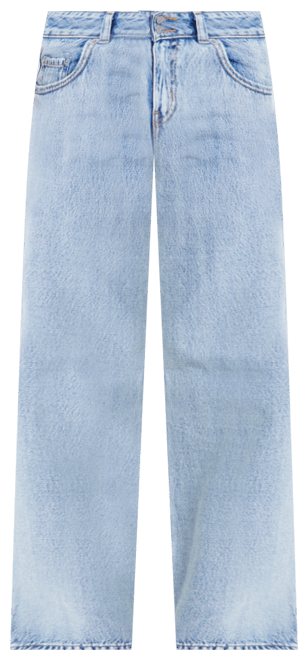 Women's Super-Low Double-Button Relaxed-Fit Denim Jean