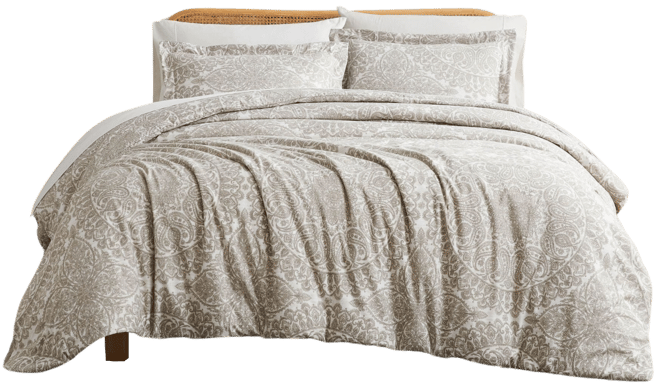 Ashanti Microfiber 3 Piece Duvet Cover Set, Queen