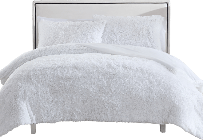 Shaggy Faux Fur 3-Pc. Comforter Set, Full/Queen