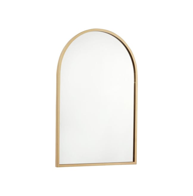 Muriel Arched Metal Framed Wall Mirror For Entryways, Dining Rooms, And Living Rooms