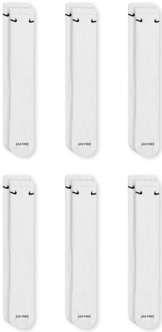 Unisex Everyday Plus Cushioned Training 6-Pairs Crew Socks