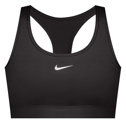 Nike Swoosh Non-Padded Sports Bra Light Armory Blue / White Find the  perfect balance of coverage and comfort in this non-padded Swoosh sports bra.  Light support gives you a gentle hold with