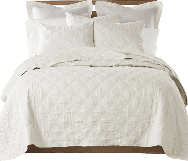 Washed Linen Relaxed Textured Quilt, King/California King