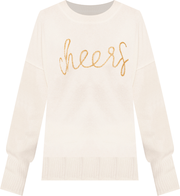 Women's Long-Sleeve Cheers Script Sweater