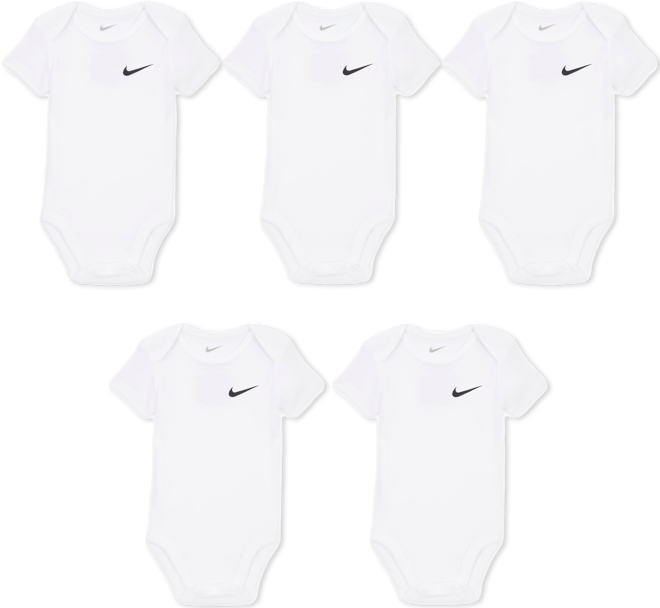 Nike Essentials Baby (0-9M) 5-Pack Bodysuit Set