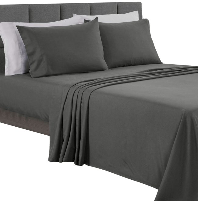 Sunham Microfiber Easy Care Solid 4-Pc. Sheet Set, Queen