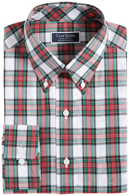 Men's Regular-Fit Randall Plaid Dress Shirt, Created for Macy's