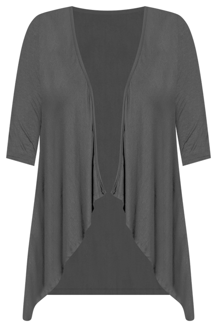 Women's Open Front Elbow Length Sleeve Cardigan Sweater