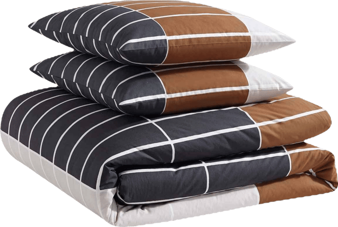 Tiiliskivi Raita Cotton 3 Piece Duvet Cover Set, Full/Queen