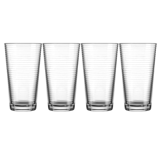 Home Essentials Solar 17oz Cooler Glass Set of 4