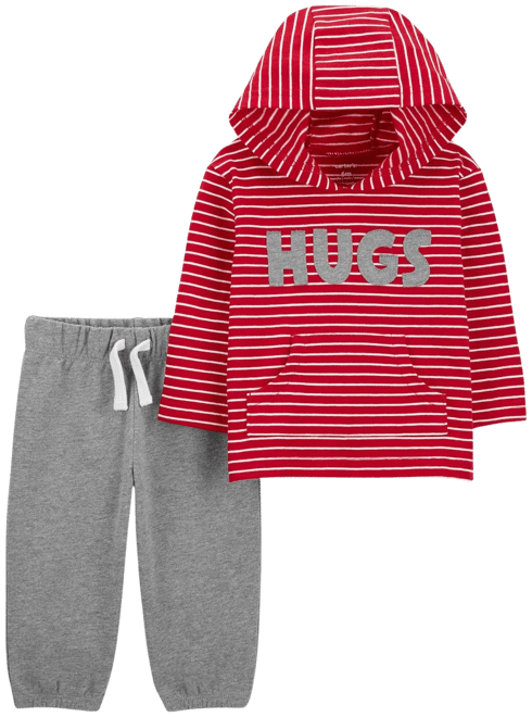 French Terry Zip Up Hoodie + Capri Jogger Infant + Toddler Set