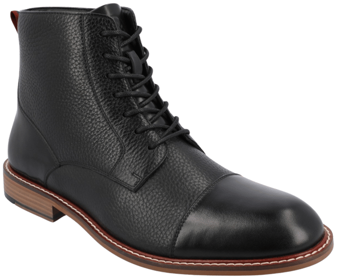 Cap toe 2024 ankle boots