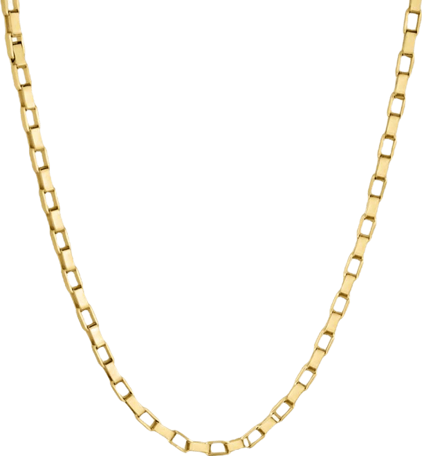 Thick Rectangular Link Chain Necklace