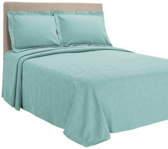 100% Cotton Paisley Matelasse All-Season 3-Piece Coverlet Set, Full