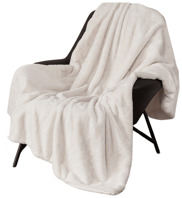 Solid Mink Faux Fur Throw, 50" x 70"