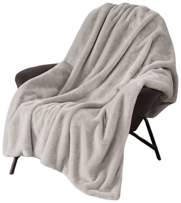 Solid Mink Faux Fur Throw, 50" x 70"