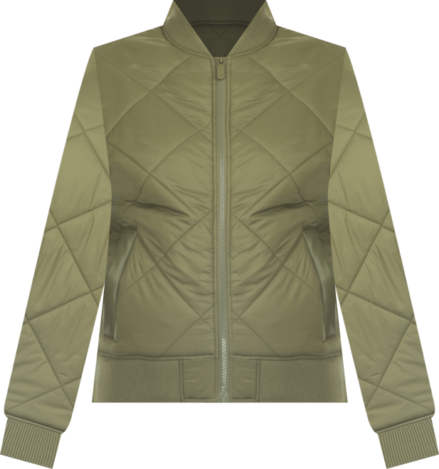Women's Lightweight Diamond Quilted Puffer Bomber Jacket