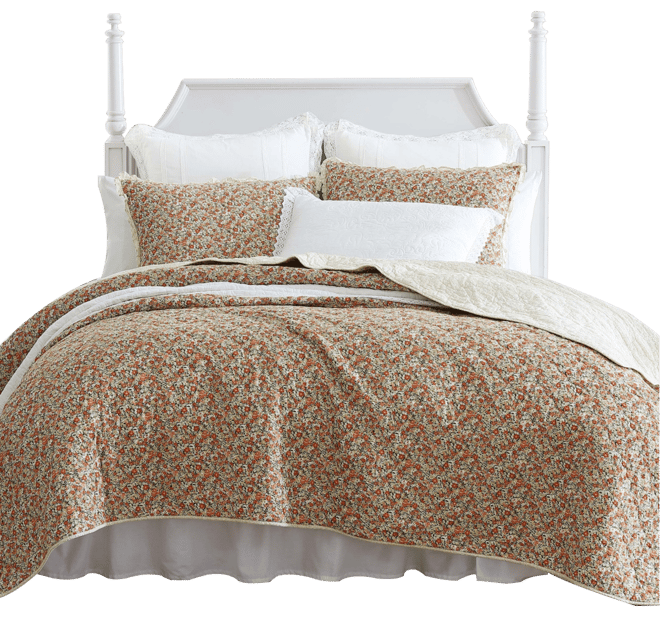 Loves ton Cotton Reversible 3-Piece Quilt Set, King