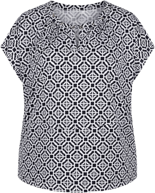 Plus Size Extended Sleeve Top with Grommets