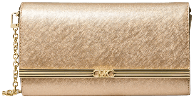 Michael  Mona East West Large Leather Clutch