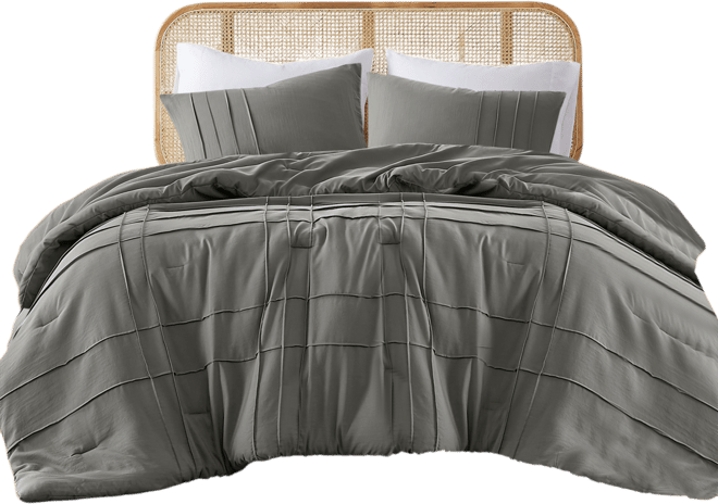 Porter Washed Pleated 3-Pc. Comforter Set, Queen