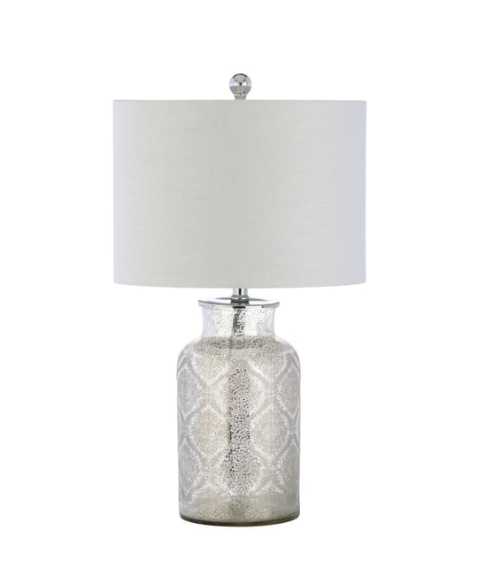 Emilia Trellis Pattern Glass Led Table Lamp